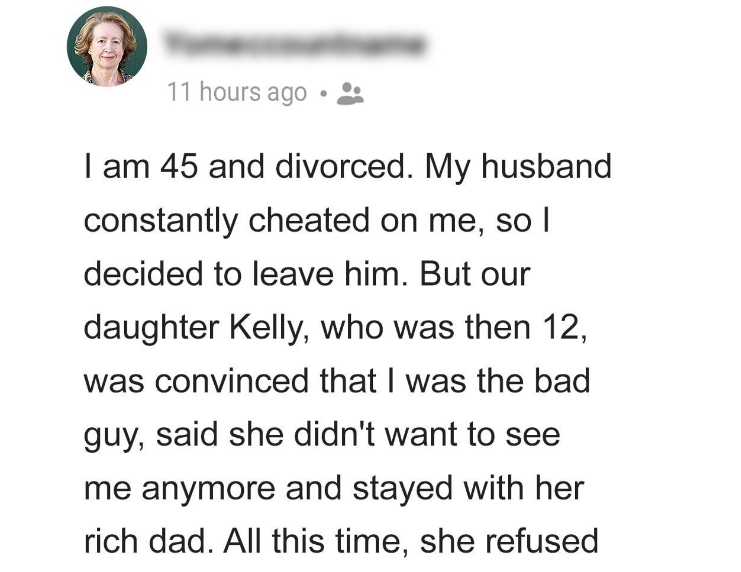 When a Daughter Chooses Her Cheating Father Over Her Mother