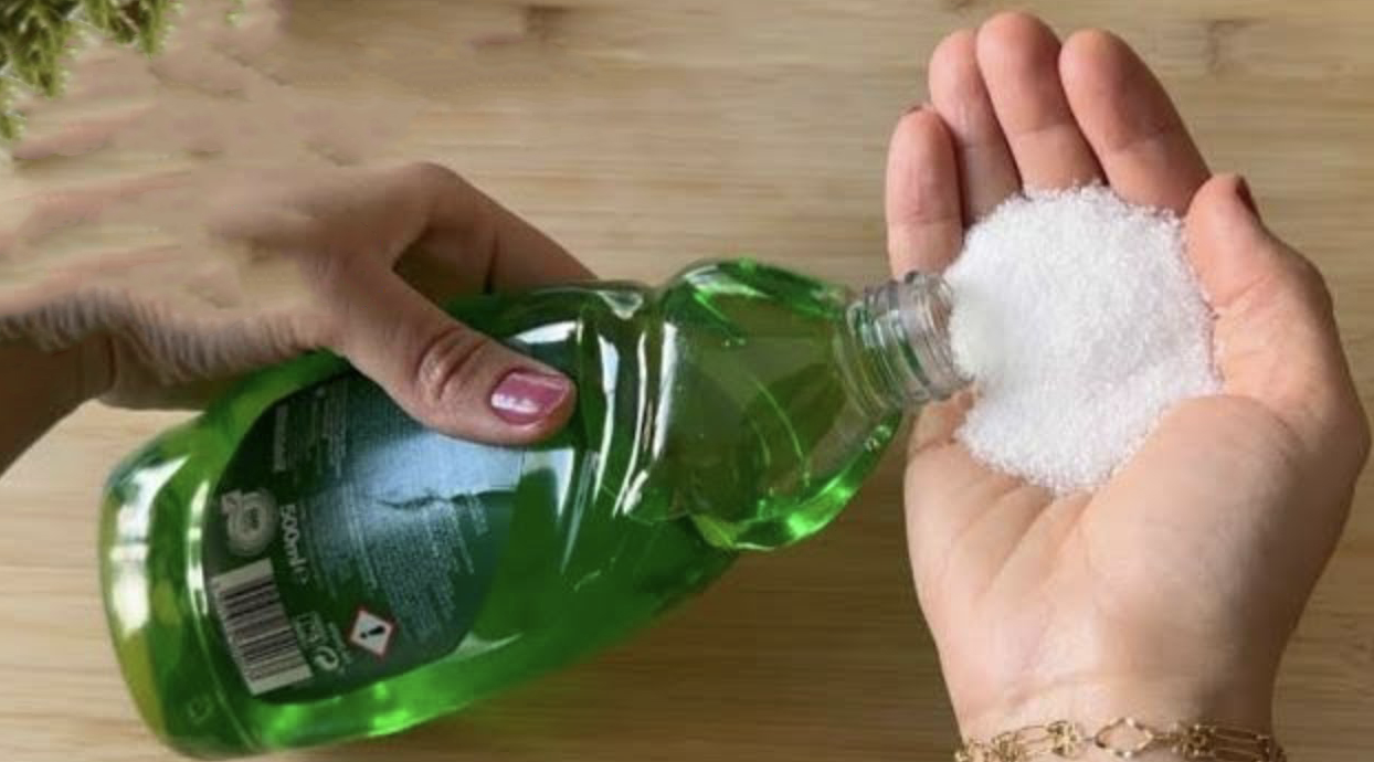 Mix detergent with Salt. You won’t believe the incredible result