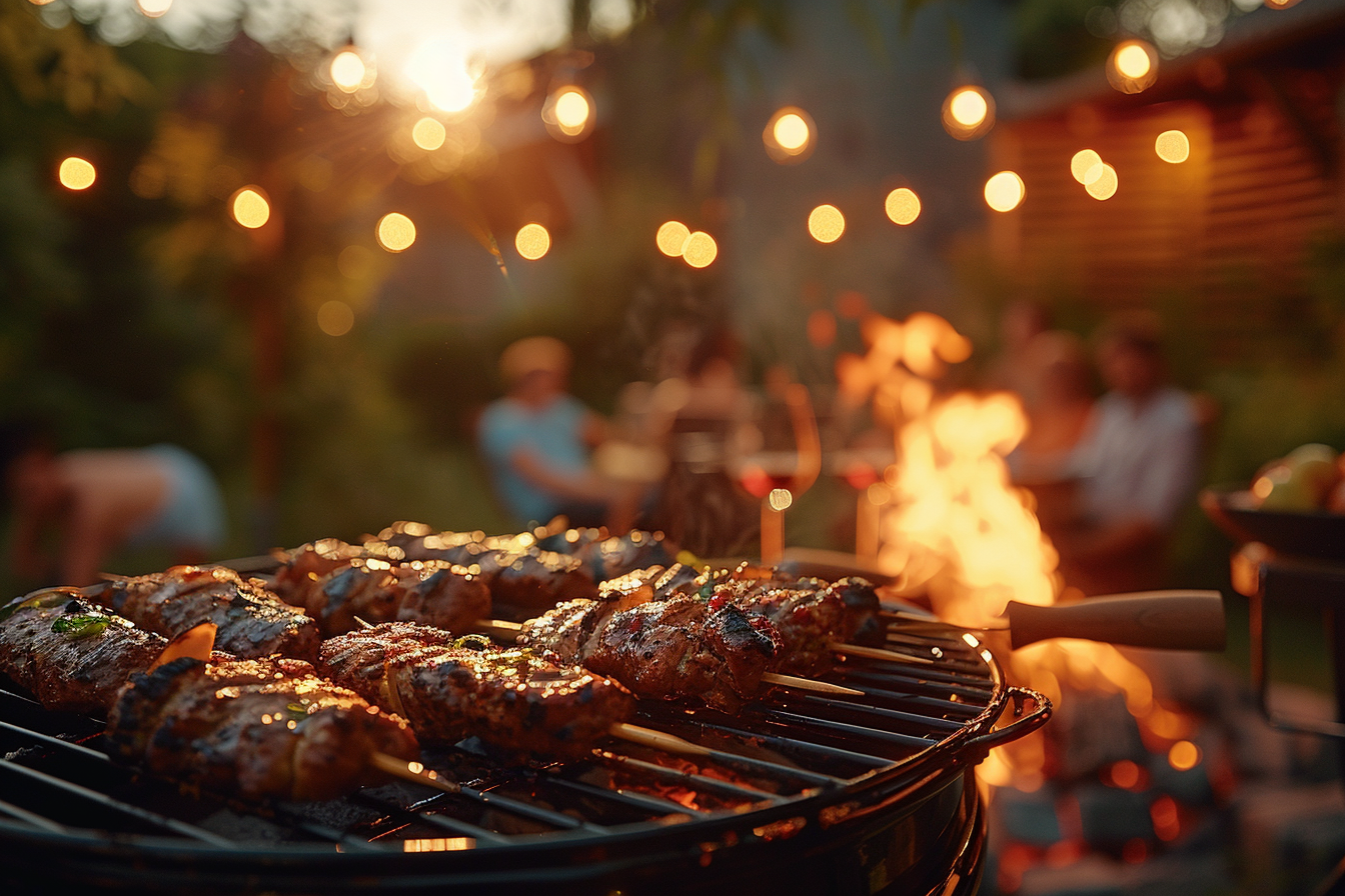 Barbecue party on a warm evening | Source: Midjourney