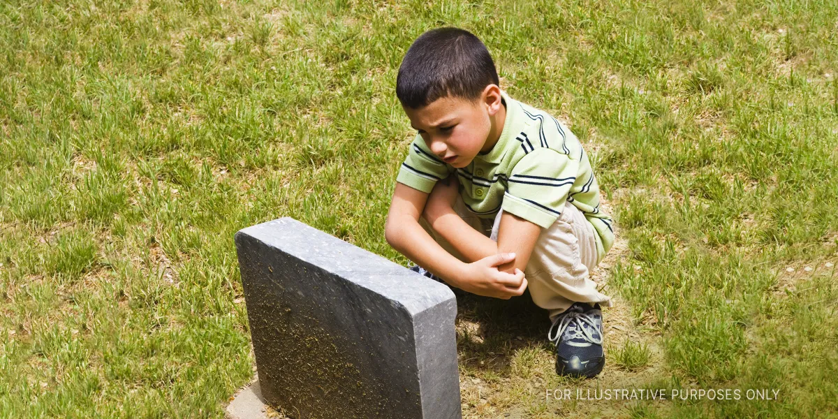 Boy Finds Solace at Twin Brother’s Grave