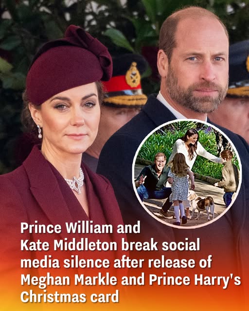 Prince William and Kate Middleton respond after Meghan Markle and Prince Harry’s Christmas card release