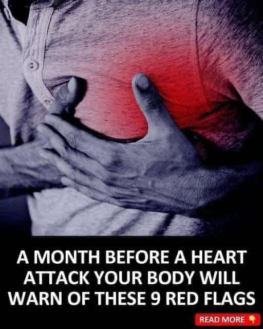 A Month Before a Heart Attack, Your Body Will Warn You of These 7 Signs