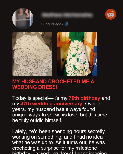 MY HUSBAND CROCHETED ME A WEDDING DRESS!