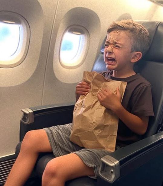 I FOUND A CRYING LITTLE BOY WITH A PAPER BAG IN THE AIRPLANE BATHROOM & HE WASN’T ON THE PASSENGER LIST