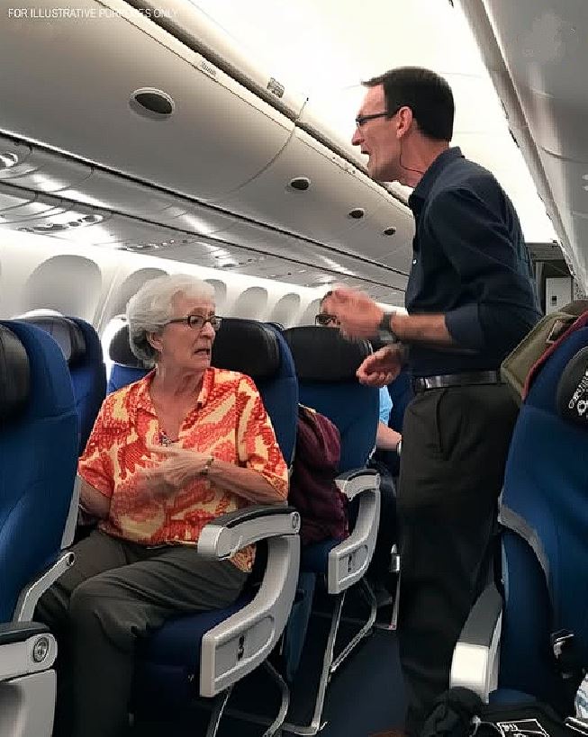 BUSINESS CLASS PASSENGERS MOCK POOR OLD LADY UNTIL THE PILOT ADDRESSES HER