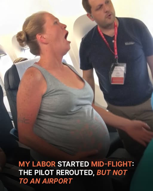 “I’m having a baby!!” I screamed as a flight attendant rushed over to me.
