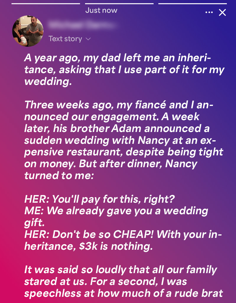 My SIL Demanded I Pay for Their $3k+ Wedding Dinner – I Gracefully Brought Her Down to Earth