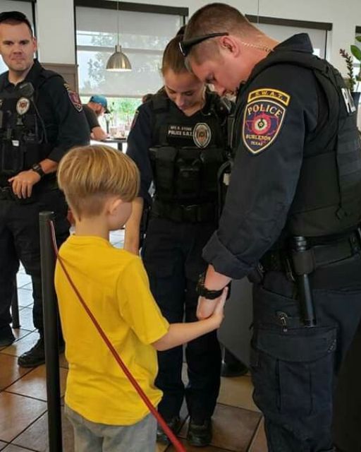 THE LITTLE BOY TOOK THE OFFICER’S HAND—AND HIS NEXT WORDS MADE EVERYONE GO SILENT