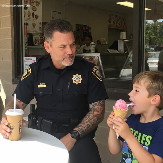 THE OFFICER BOUGHT MY SON ICE CREAM—THEN I SPOTTED HIS TATT00