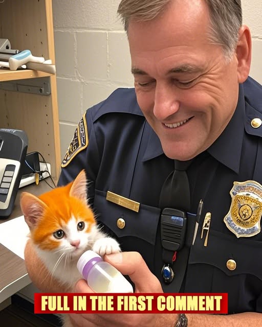 A Police Officer Discovered A Tiny Kitten