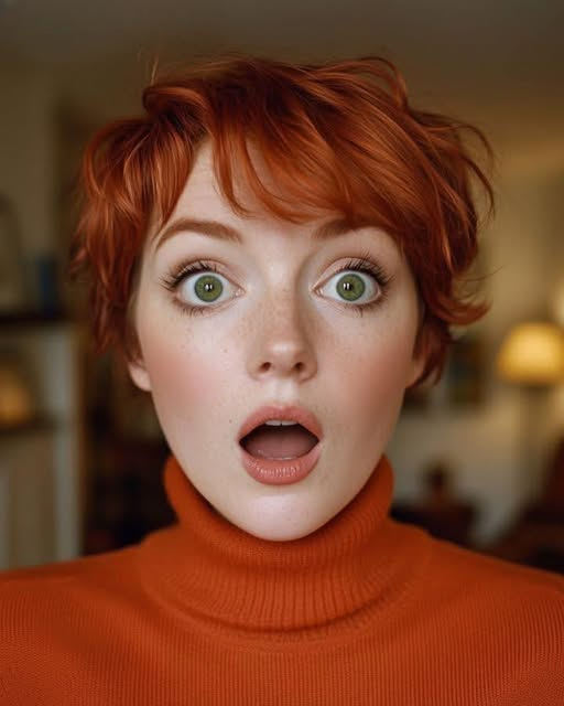 She forgot to tell her husband that she was coming home. When she entered the apartment, she almost fainted from what she saw