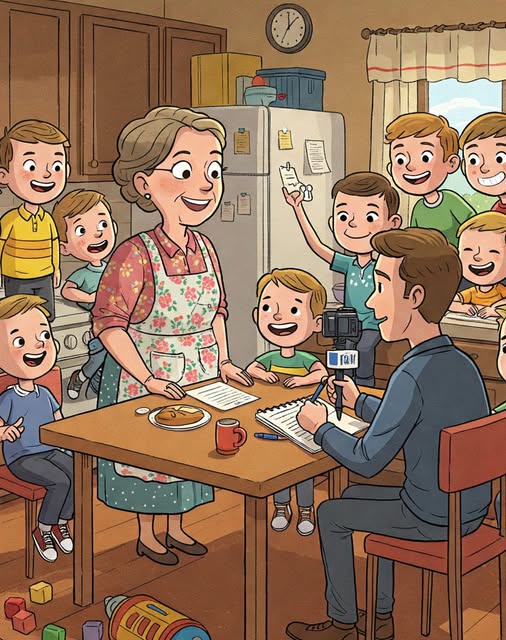 A woman had 8 children, all of them boys.