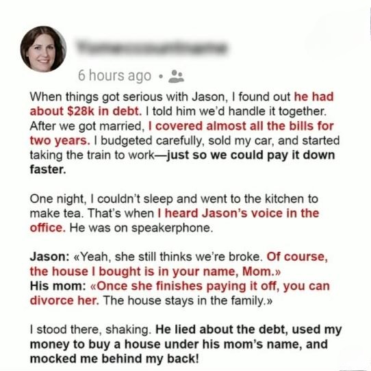 When things got serious with Jason, I found out he had about $28k in debt