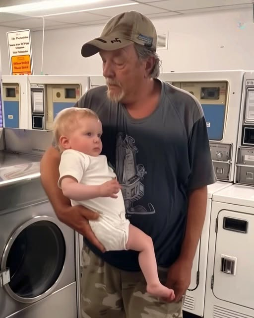 A STRANGER OFFERED TO HOLD MY GRANDSON WHILE I STRUGGLED AT THE LAUNDROMAT – WHAT HE GAVE HIM MADE ME FREEZE
