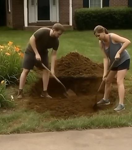 I CAME HOME TO FIND MY HUSBAND AND HIS EX DIGGING IN MY GARDEN — WHEN I GOT CLOSER, I FROZE AT WHAT I SAW