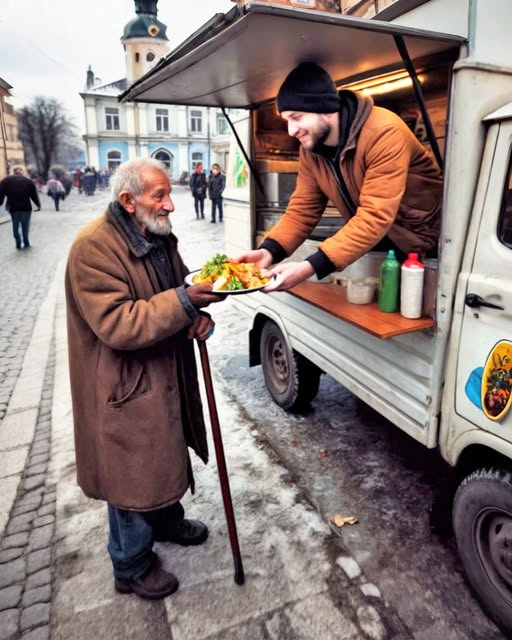 “WELL… I DON’T HAVE ANY MONEY,” THE MAN SAID, LOOKING AT THE PLATE OF FOOD