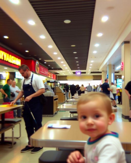 MY SON ASKED A JANITOR ONE QUESTION IN A MALL FOOD COURT — AND PEOPLE COULDN’T HOLD BACK THEIR TEARS