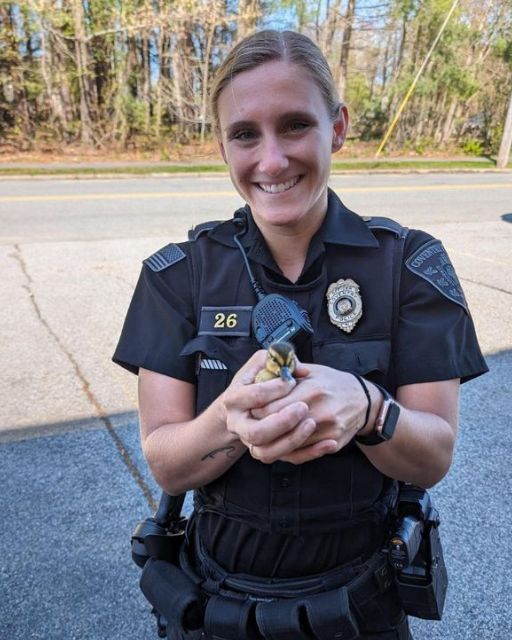 THE OFFICER CAME BACK HOLDING A DUCKLING—BUT THE CALL WASN’T ABOUT A DUCK