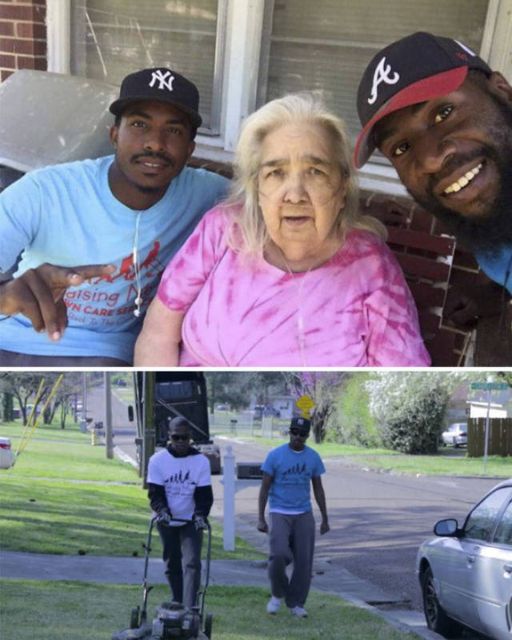 SHE COULDN’T BREATHE, HER LAWN WAS OVERGROWN—AND THEN THESE TWO STRANGERS SHOWED UP