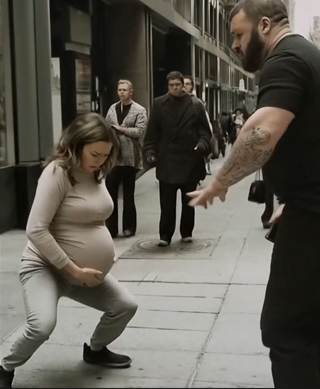 A PREGNANT WOMAN COLLAPSED TO THE GROUND, AND THOSE AROUND JUST STOOD AND WATCHED, WONDERING IF IT WAS SOME KIND OF PRANK