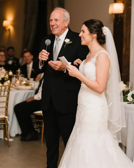At my wedding, my biological dad stood up during the reception and said into the mic:
