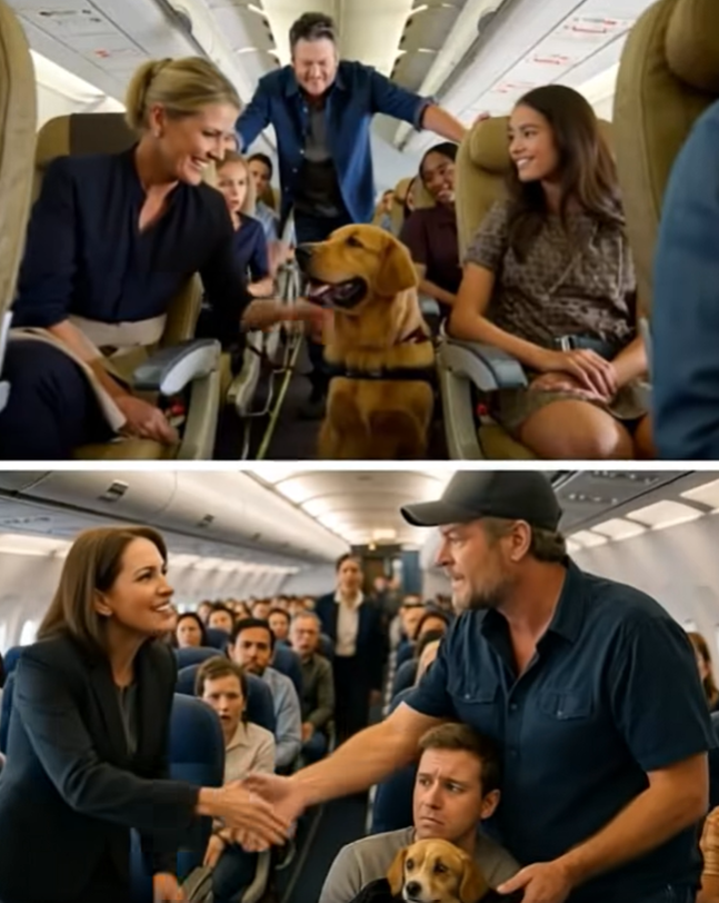 ✈️ “MA’AM, STEP AWAY FROM THE DOG” — Blake Shelton SHUTS DOWN Passenger Trying to Get Puppy Kicked Off Flight