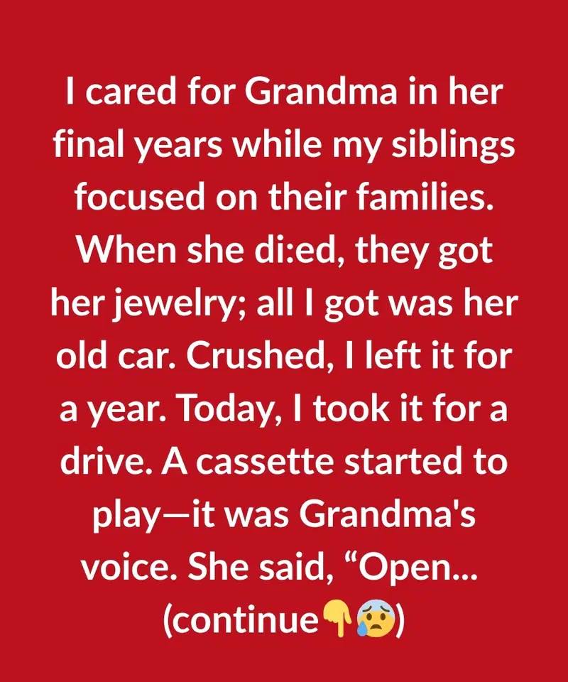 I Cared For Grandma While My Siblings Took Everything—Until Her Car Revealed A Secret
