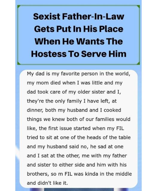 My Sexist Father-In-Law Demanded I Serve Him Dinner—My Husband’s Response Shut Him Down