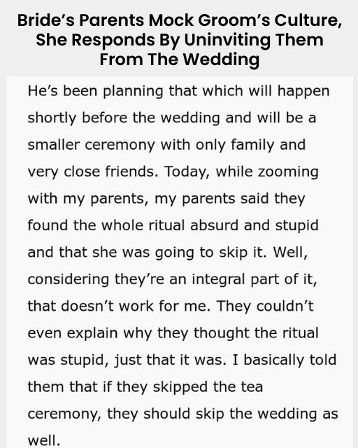 I Uninvited My Parents From My Wedding After They Mocked My Fiancé’s Culture—And They Couldn’t Handle It