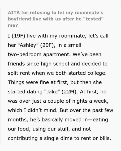 I’m About To Be Homeless Because Of My Roommate’s Boyfriend’s Creepy “Test”