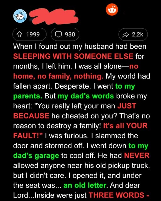 The Letter I Found In My Dad’s Truck Changed Everything I Thought I Knew About My Parents