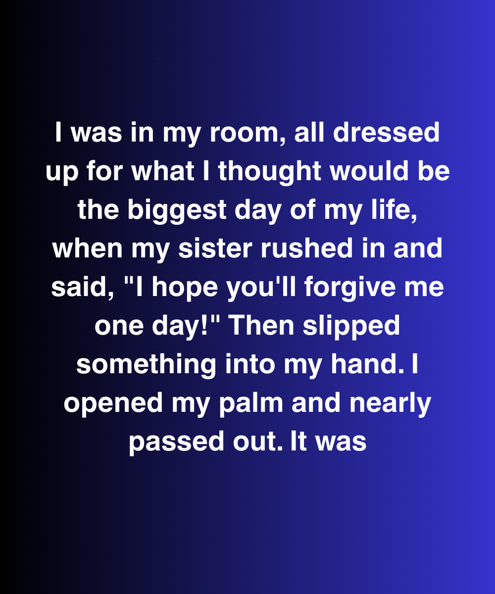 The Wedding Was About To Start—Then My Sister Handed Me A Stranger’s Ring