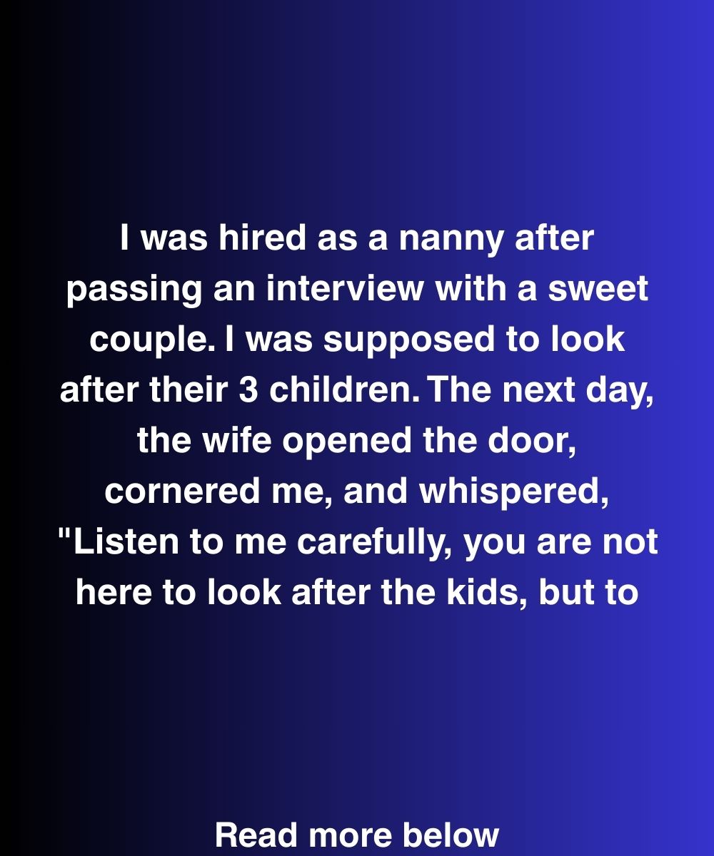 I Was Hired As A Nanny, But The Wife Whispered Something That Changed Everything