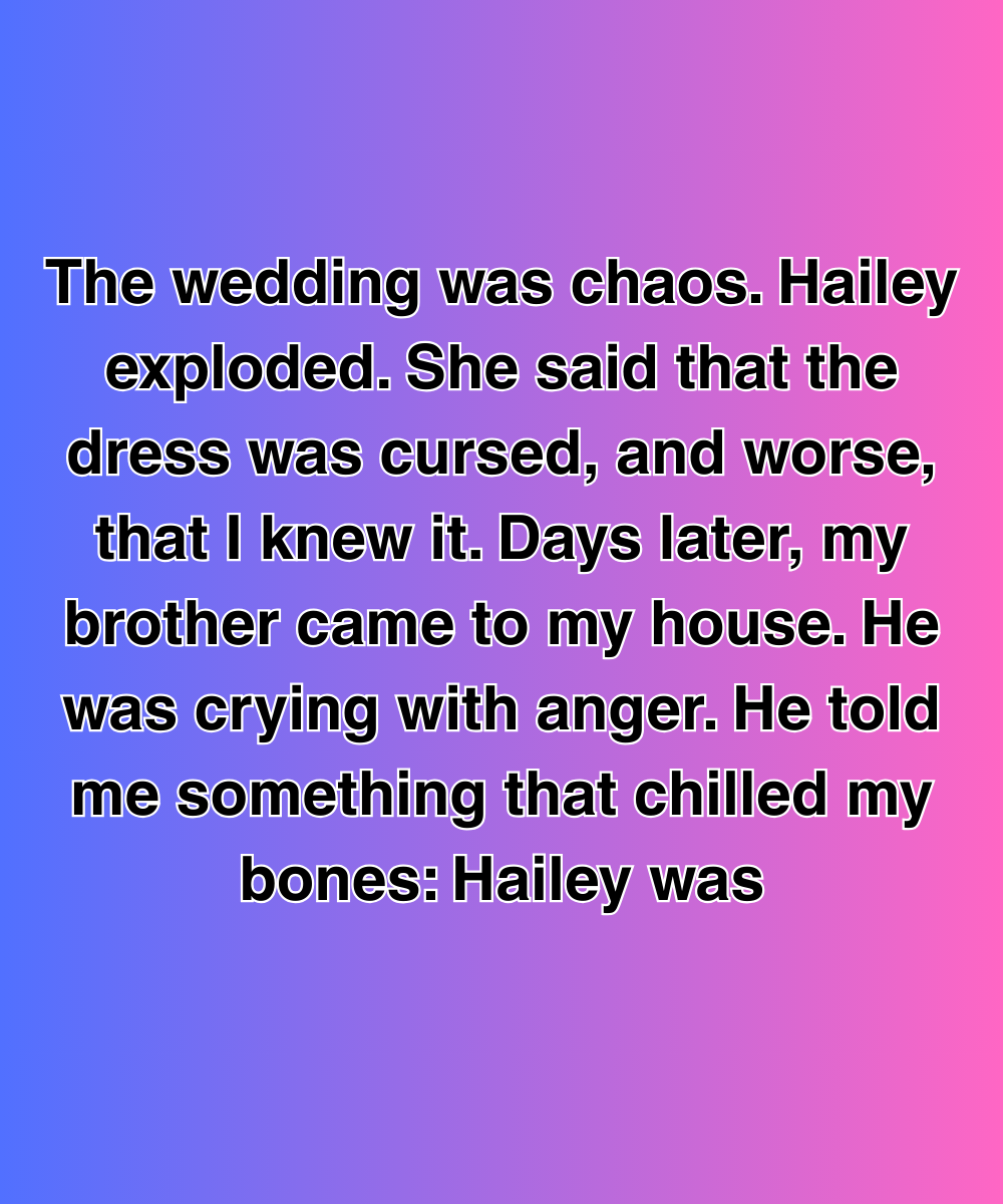 The Wedding Was Chaos. Hailey Exploded Over The Dress—Then My Brother Told Me Why