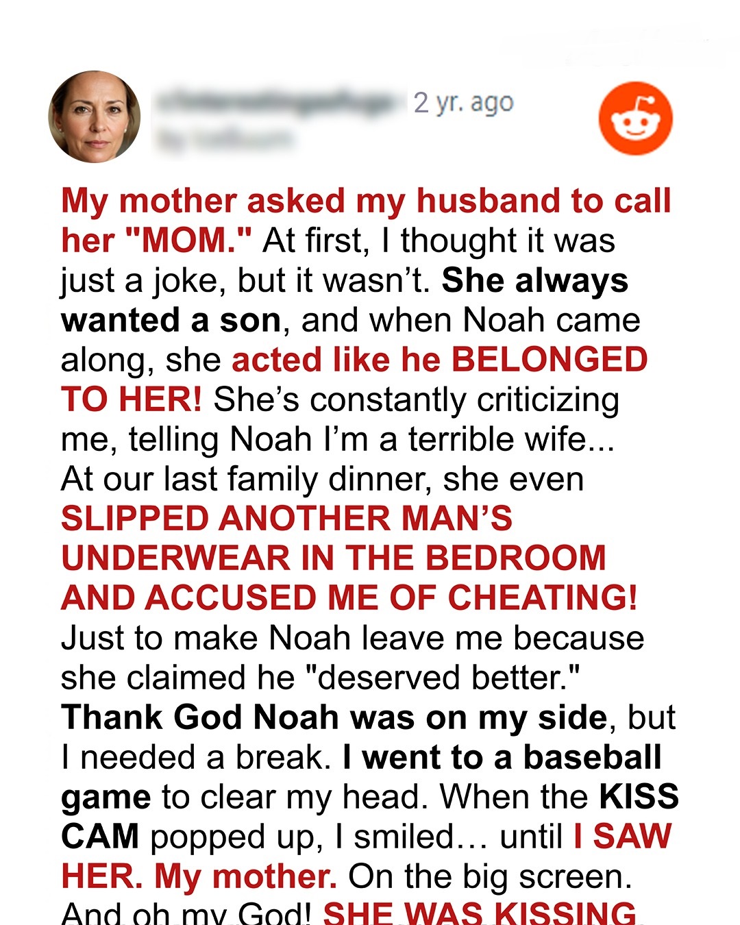 My Mother Tried To Ruin My Marriage—Until The Kiss Cam Caught Her Red-Handed