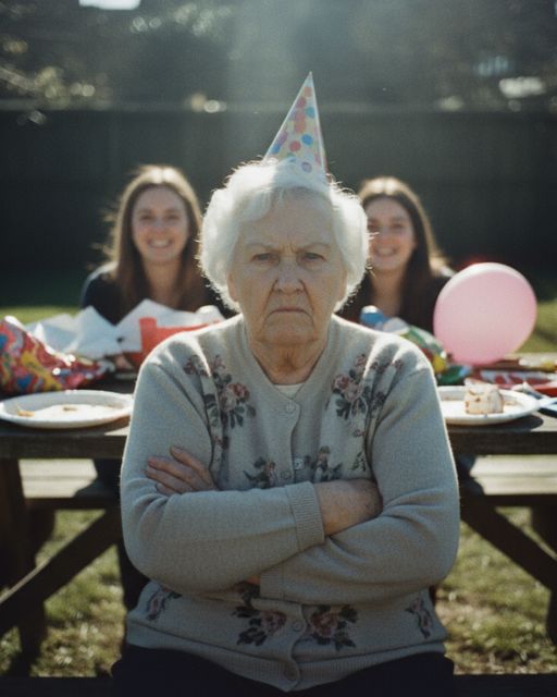 Grandma Refused To Smile At Her Birthday Party—And Then We Found Out Who Really Threw It