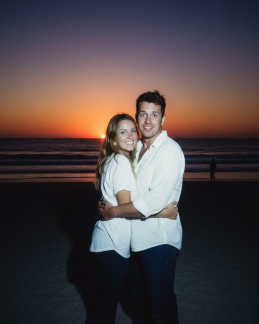 We Took A Sunset Photo On Vacation—And Only Noticed The Person Behind Us A Week Later
