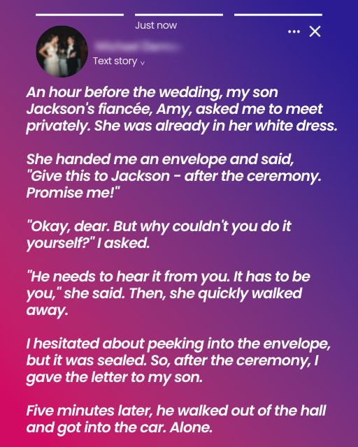 She Handed Me an Envelope Right Before the Wedding and Left