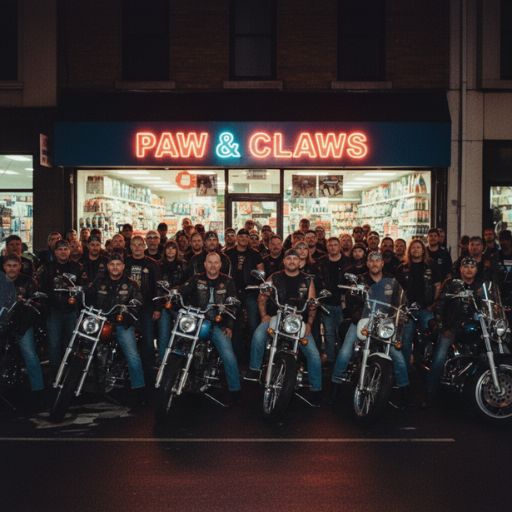 80 Bikers Showed Up At The Pet Shop—All Because One Of Them Wanted A Kitten