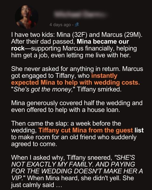 The Bride Took My Daughter’s Money but Refused Her a Seat at the Wedding