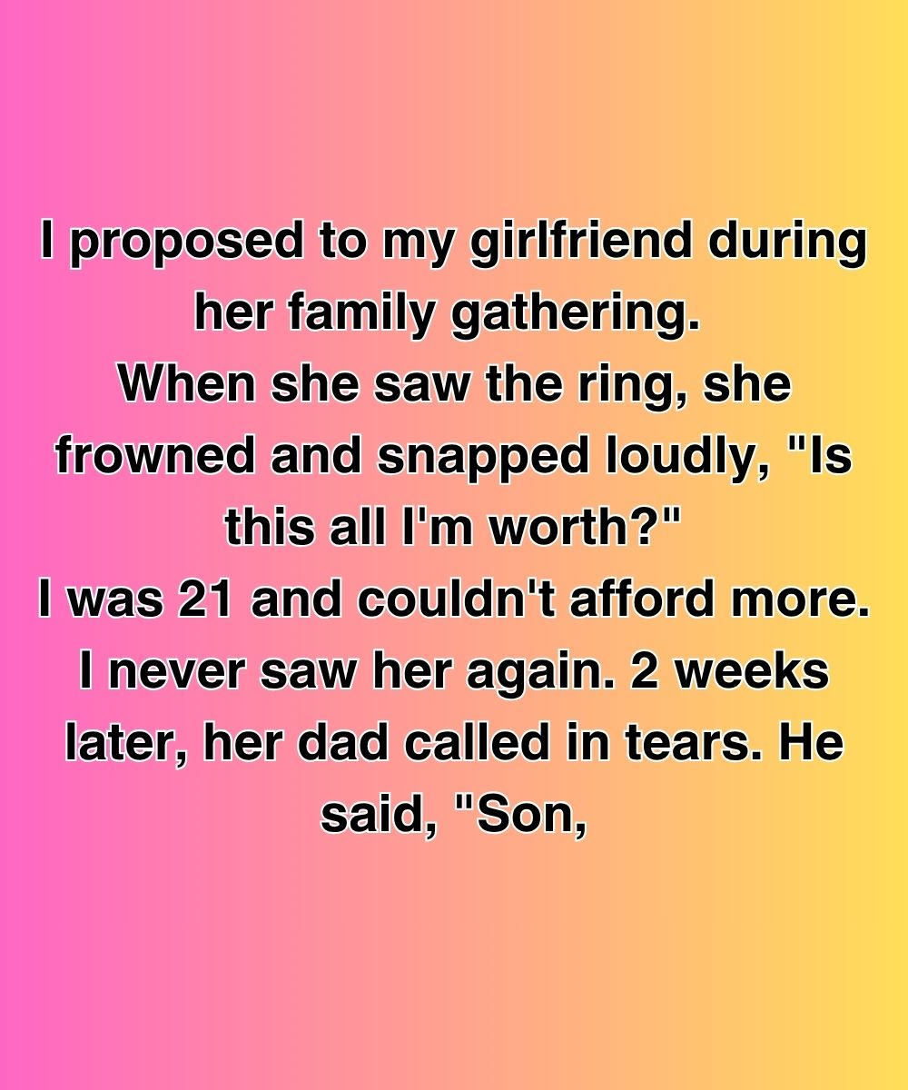 She Laughed At My Proposal Ring—But Two Weeks Later, Her Dad Called Me “Son”