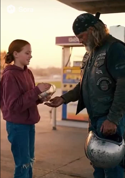 Kid Helps a Hell’s Angel With Money