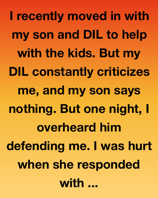 I Recently Moved In With My Son And DIL: What I Overheard One Night Changed Everything
