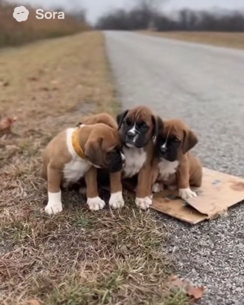 I Found Four Boxer Puppies On The Side Of The Road—And One Of Them Had A Collar That Changed Everything