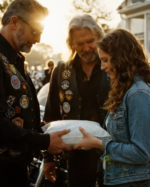 Girl Spent Her Last $8 Helping Hell’s Angel — Next Day 100 Bikers Brought a Life-Changing Gift
