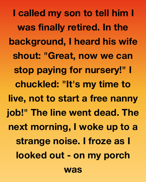 I Called My Son To Tell Him I Was Finally Retired—Then I Woke Up To A Stroller On My Porch