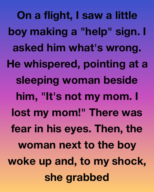 The Boy On The Plane Said “Help”—Then I Realized He Wasn’t With His Mom