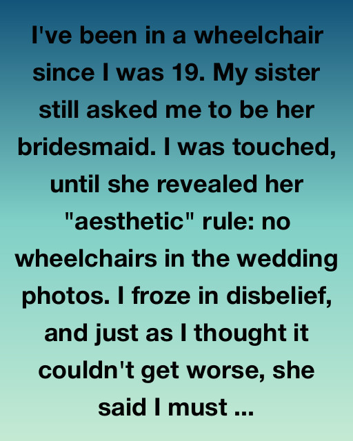No Wheelchairs In The Wedding Photos