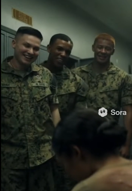 The soldiers began laughing at the girl’s scars