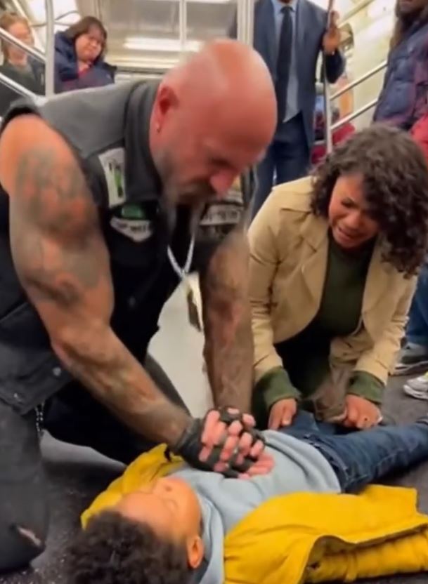 The Subway Went Silent—Then One Biker Brought A Heartbeat Back